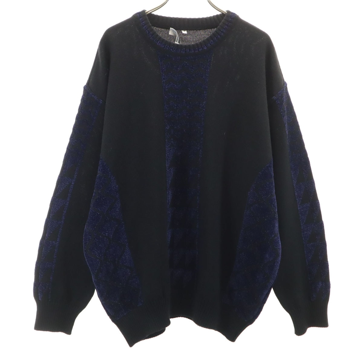 CRUCIANI クルチアーニ イタリア製 ウールブレンド 長袖 セーター 52 ブラック ニット