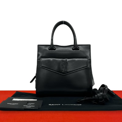 SAINT LAURENT PARIS サンローランパリ アップタウン YSL ロゴ レザー ショルダーバッグ ブラック
87459