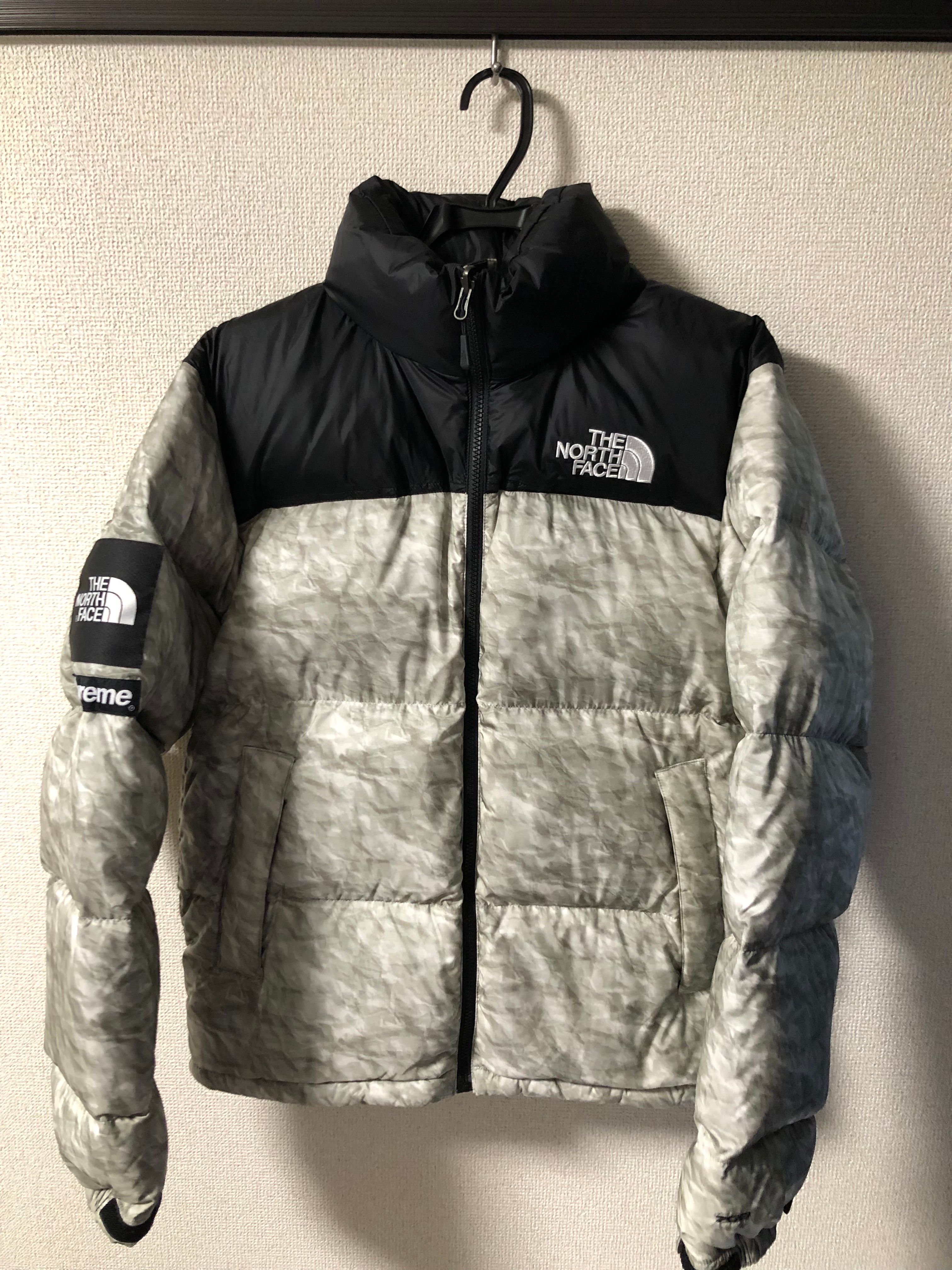 Supreme x The North Face Nuptse Jacket "White Paper Print"