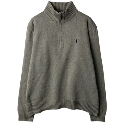 古着 ラルフローレン Ralph Lauren POLO by Ralph Lauren コットンニットハーフジップセーター メンズXL相当/eaa380747