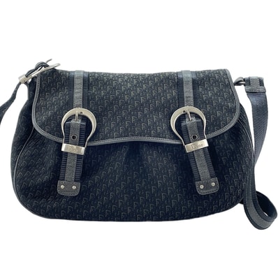 ディオール Dior キャンバス ディオリッシモ・バックル・メッセンジャー トロッター ショルダーバッグ【中古】
