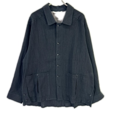 アンセルム 26SS ANC-SH92 ブラック CREPE SHIRT JACKET 2