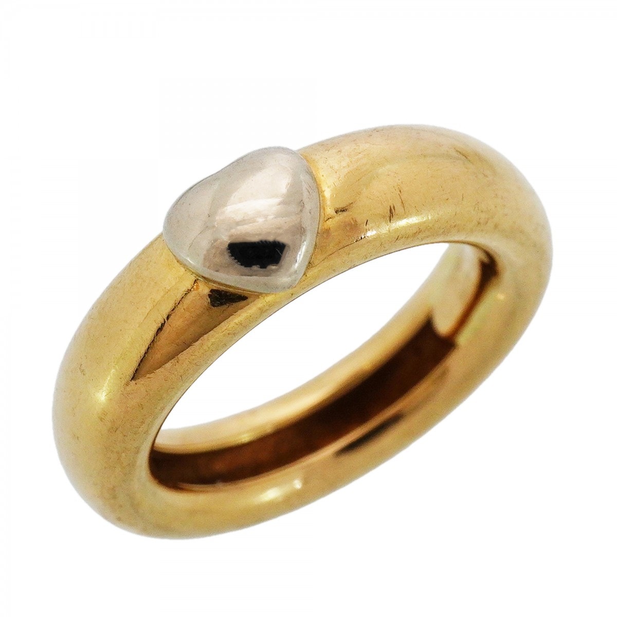 【6jcb1023】ティファニー リング フレンドシップ K18YG イエローゴールド K18WG ホワイトゴールド 7.5号【中古】レディース