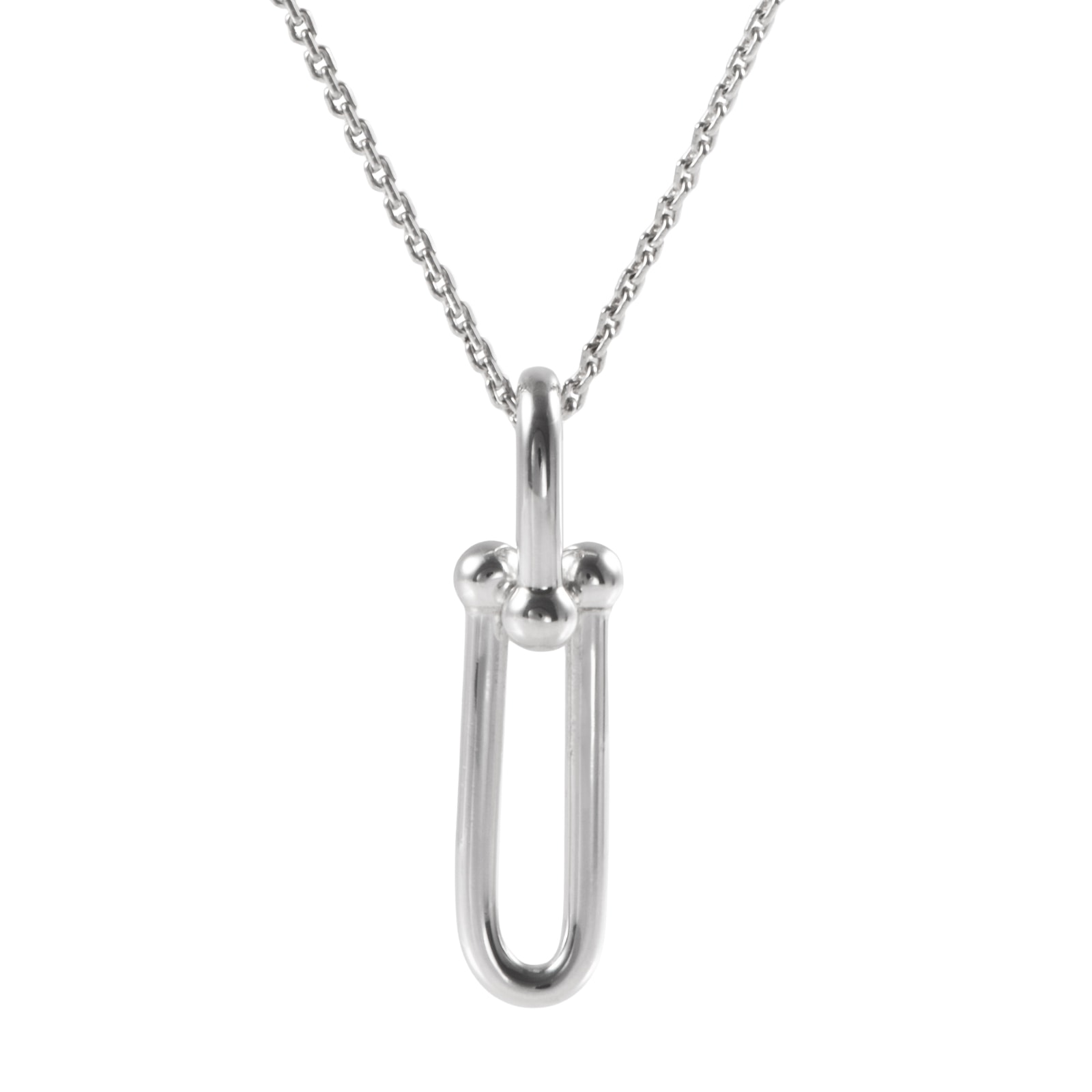 TIFFANY&Co. ティファニー ハードウェア リンク ペンダント ネックレス スターリングシルバー シルバー【中古】
