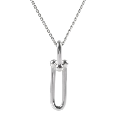 TIFFANY&Co. ティファニー ハードウェア リンク ペンダント ネックレス スターリングシルバー シルバー【中古】