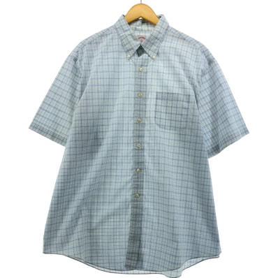 古着 ブルックスブラザーズ Brooks Brothers 346 半袖 ボタンダウン チェックシャツ メンズXL相当/eaa549702