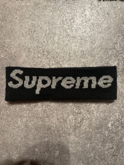 Supreme x New Era Big Logo Headband "Black"