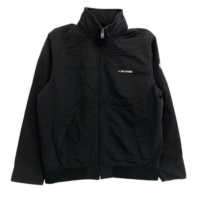 TOMMY HILFIGER トミーヒルフィガー ジャケット 78J8340/BDS フロント ロゴ ナイロン ジャケット ブラック系 XL【中古】