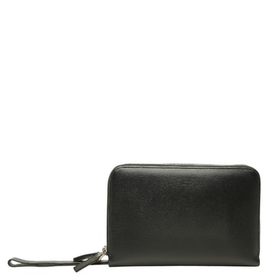 ジョルジオアルマーニ クラッチバッグ セカンドバッグ ブラック レザー メンズ GIORGIO ARMANI 【中古】