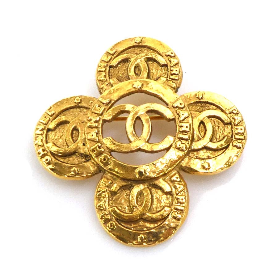 シャネル CHANEL ブローチ ココマーク メタル ゴールド レディース【中古】 e61753a