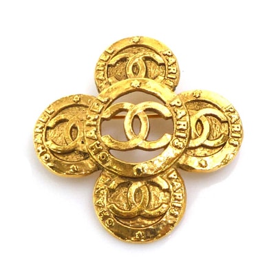 シャネル CHANEL ブローチ ココマーク メタル ゴールド レディース【中古】 e61753a