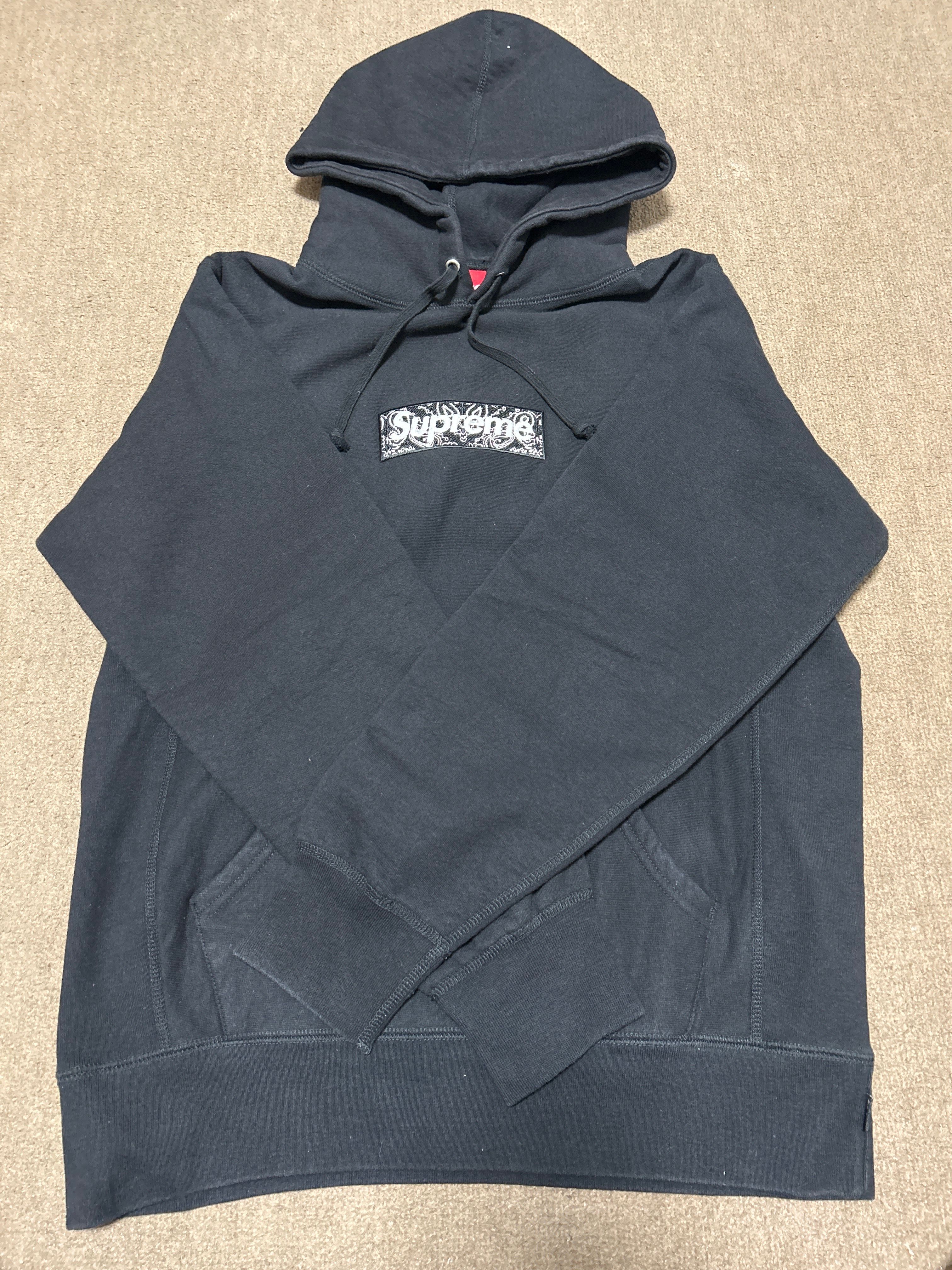 Supreme Bandana Box Logo Hooded Sweatshirt "Black"