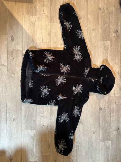 WIND AND SEA Palm Tree (pattern) Fleece Flzp Parka "Black"