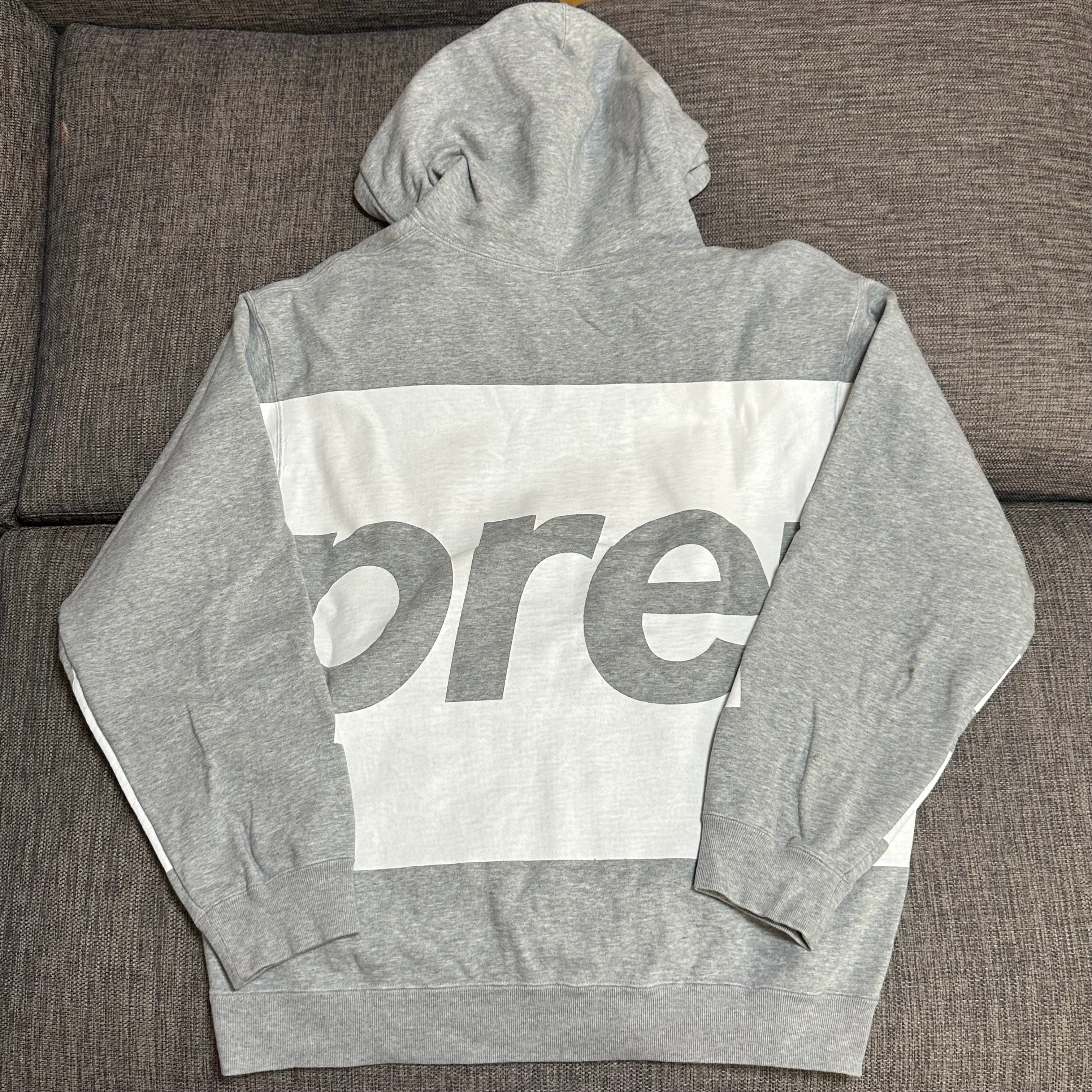 Supreme Big Logo Hooded Sweatshirt "Grey"