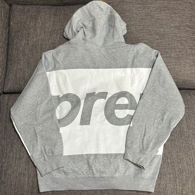 Supreme Big Logo Hooded Sweatshirt "Grey"