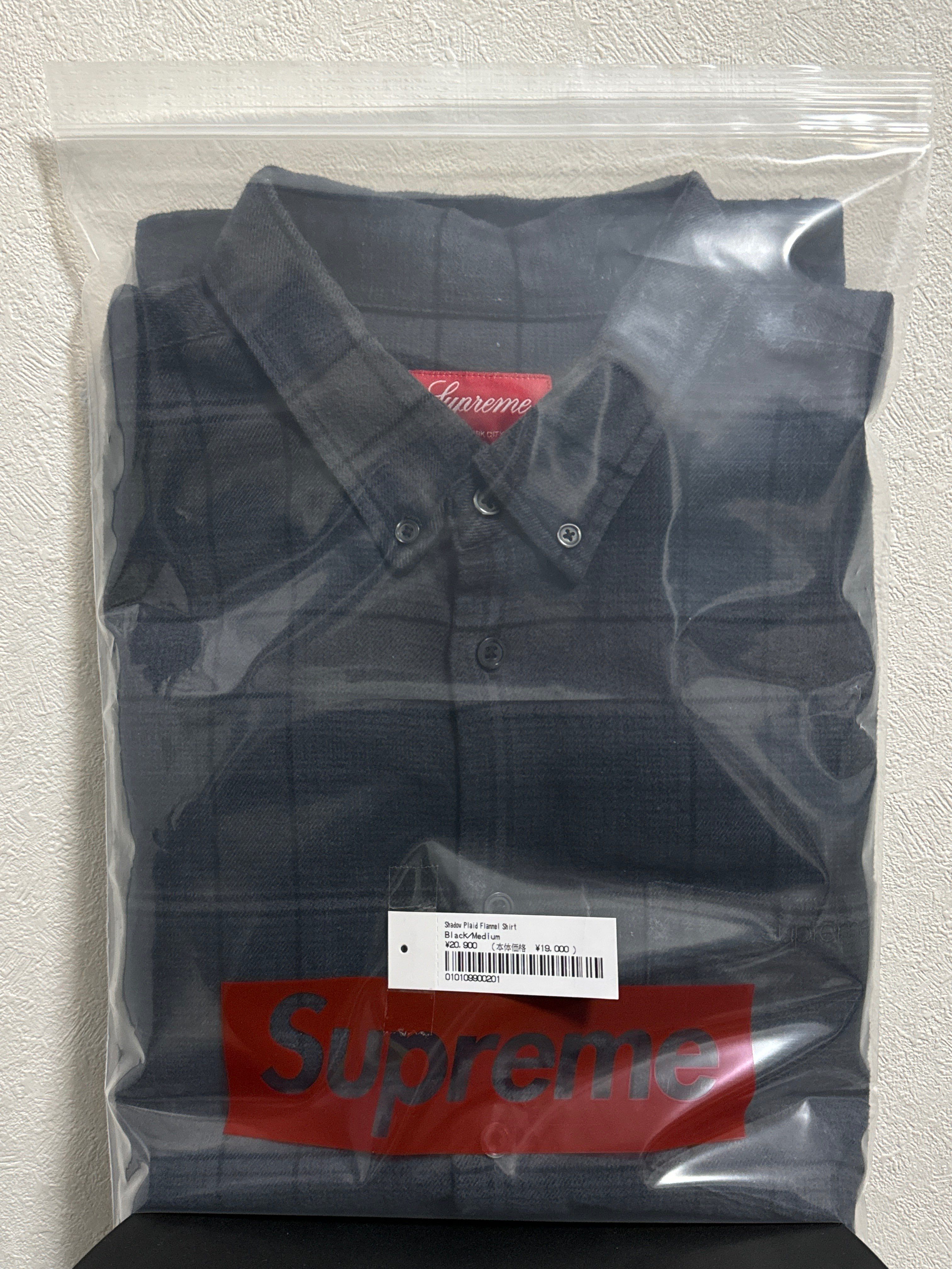 Supreme Shadow Plaid Flannel Shirt "Black"