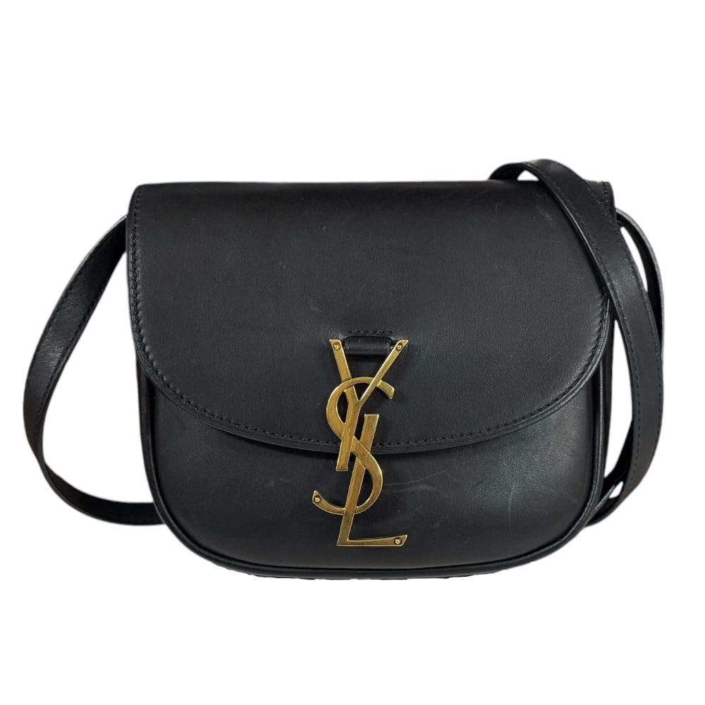 サンローラン カイア スモール ショルダーバッグ レザー 619740 ブラック レディース SAINT LAURENT  中古