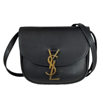 サンローラン カイア スモール ショルダーバッグ レザー 619740 ブラック レディース SAINT LAURENT 中古