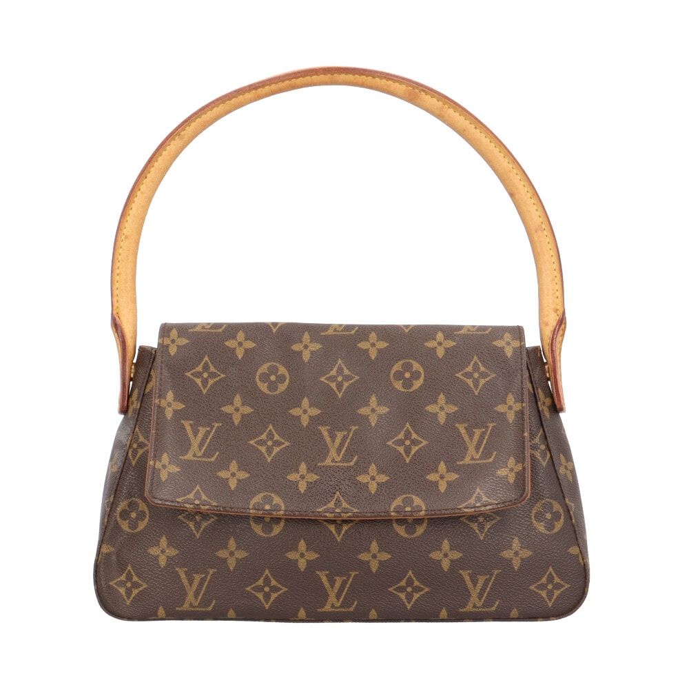 ルイヴィトン ミニルーピング モノグラム ハンドバッグ モノグラムキャンバス M51147 ブラウン レディース LOUIS VUITTON  中古