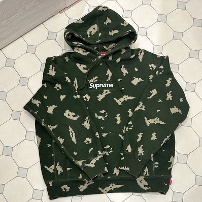 Supreme Box Logo Hooded Sweatshirt "Olive Russian Camo" (21FW)