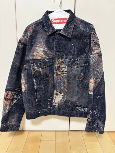 Supreme Archive Denim Jacquard Trucker Jacket "Blue"