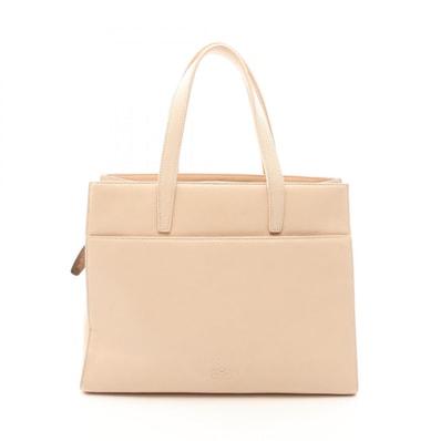 ロエベ LOEWE アナグラム ハンドバッグ バッグ レザー レディース ベージュ系 【中古】