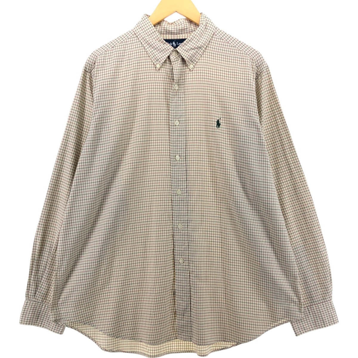 古着 ラルフローレン Ralph Lauren CLASSIC FIT 長袖 ボタンダウンチェックシャツ メンズXL相当/eaa541153