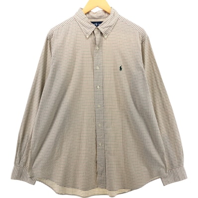 古着 ラルフローレン Ralph Lauren CLASSIC FIT 長袖 ボタンダウンチェックシャツ メンズXL相当/eaa541153