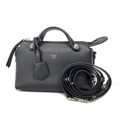 【6ka0632】フェンディ ハンドバッグ バイザウェイ レザー ブラック シルバー金具 2wayバッグ【中古】レディース