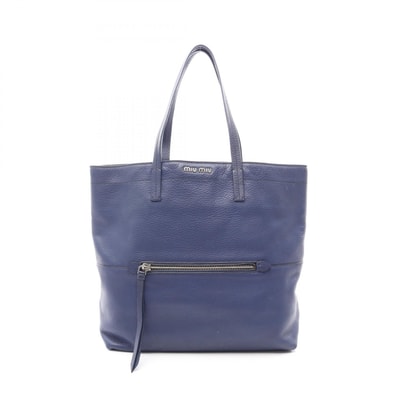 ミュウ ミュウ Miu Miu トートバッグ バッグ レザー レディース ブルー系 【中古】