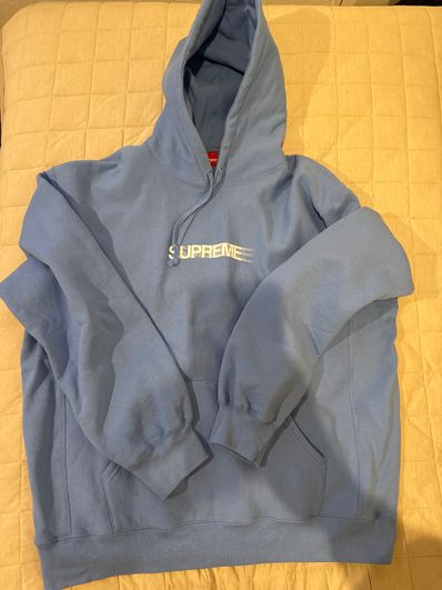 Supreme Motion Logo Hooded Sweatshirt "Light Blue" (23SS)