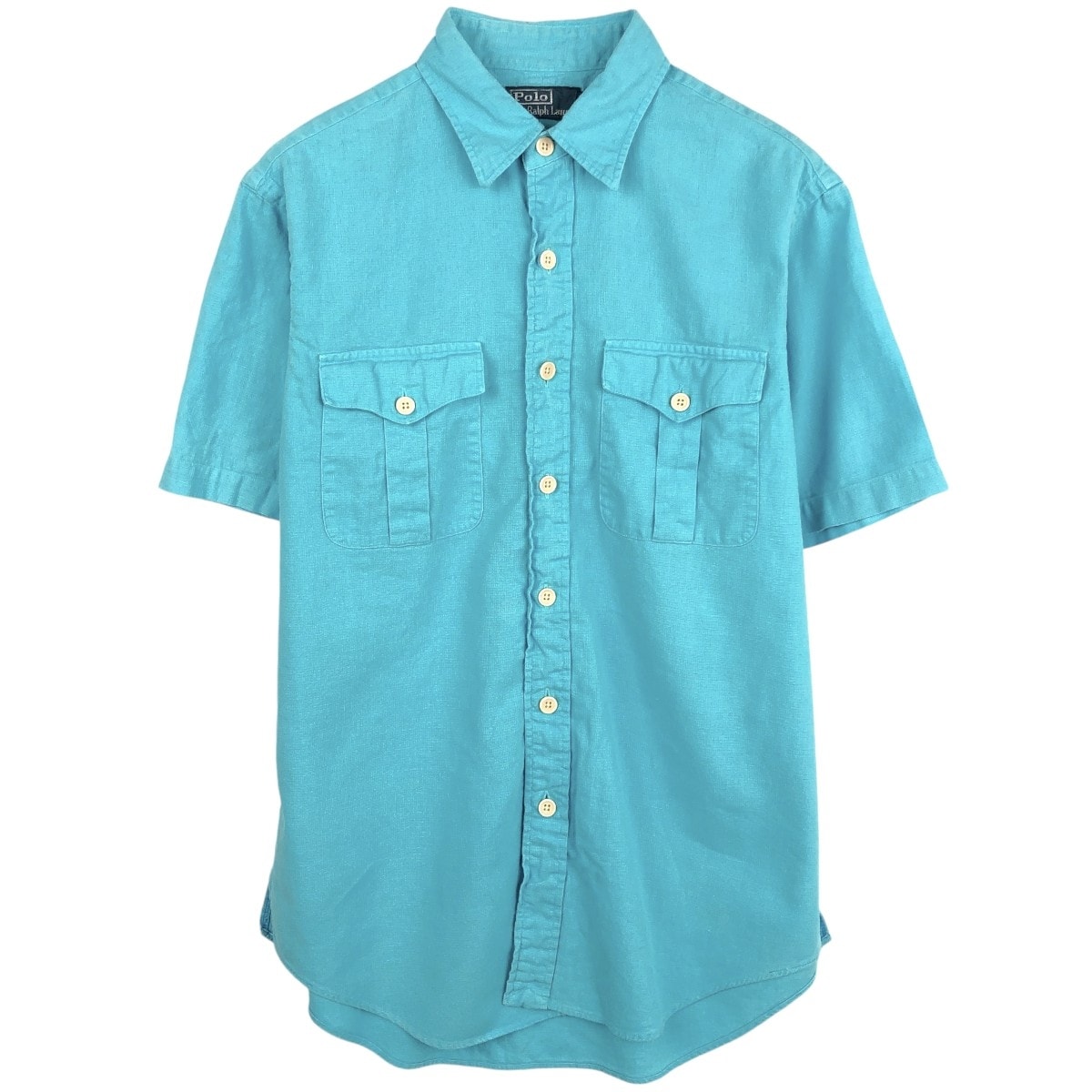 古着 ラルフローレン Ralph Lauren POLO by Ralph Lauren 半袖 リネン×コットンシャツ メンズM相当/eaa665142