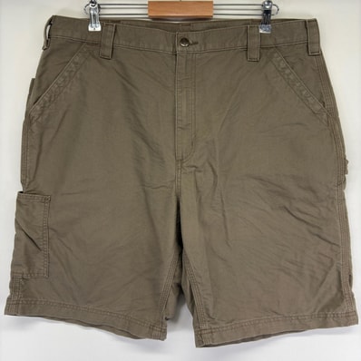 古着 カーハート Carhartt ショートパンツ ペインターパンツ ハーフパンツ ワンポイントロゴ 大きいサイズ w40 ブラウン系 メンズ