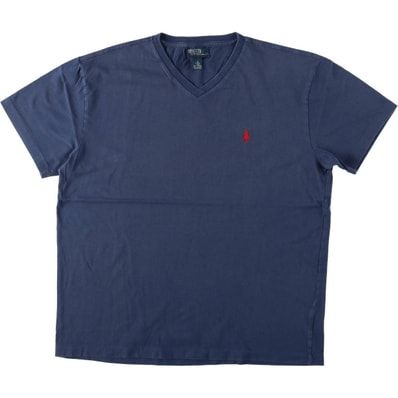 古着 ラルフローレン Ralph Lauren POLO by Ralph Lauren Vネック 半袖 ワンポイントロゴTシャツ メンズM相当/eaa622013