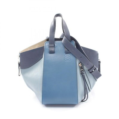 ロエベ LOEWE HAMMOCK SMALL ハンモック スモール 2WAY ハンドバッグ バッグ レザー レディース ブルー系 / ネイビー系 【中古】