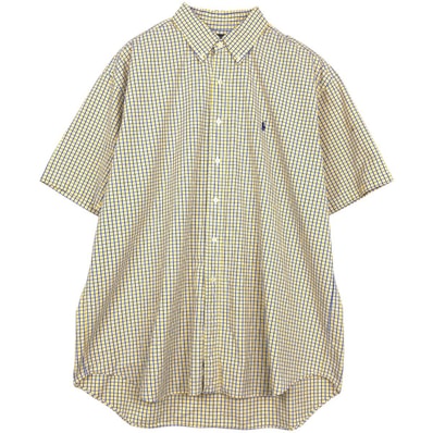 古着 ラルフローレン Ralph Lauren BLAKE 半袖 ボタンダウン チェックシャツ メンズXL相当/eaa655311