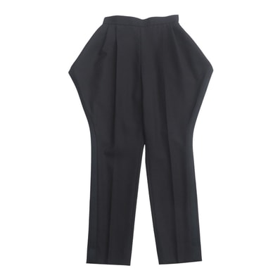 ■美品■CELINE セリーヌ パンツ サイズ36 エディ期 ズワーブパンツ タックパンツ センタープレス サイドライン イタリア製 ブランド古着【中古】20250508/RA4558