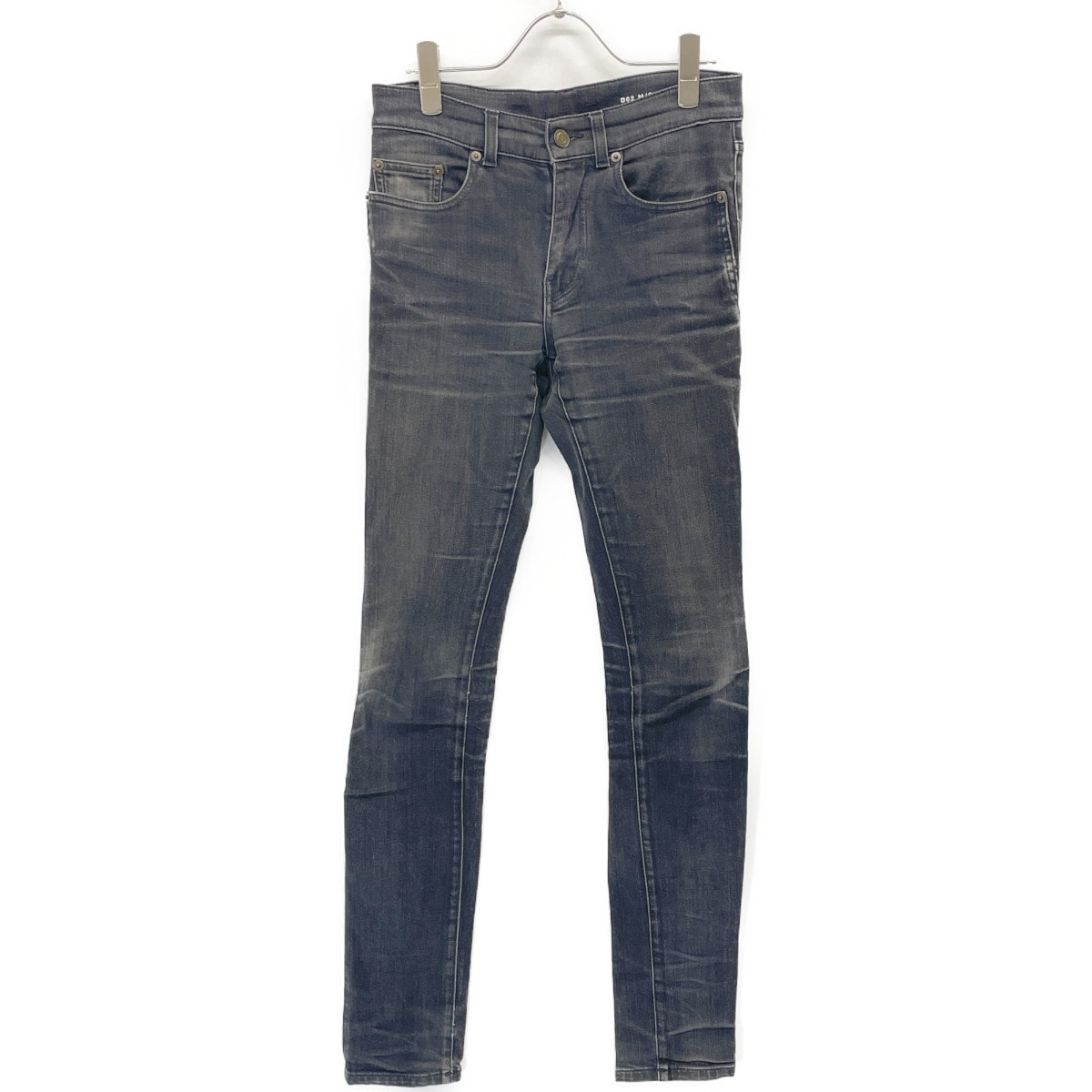 サンローランパリ 18年製 527389 USED加工 ｽｷﾆｰ ﾃﾞﾆﾑﾊﾟﾝﾂ 26