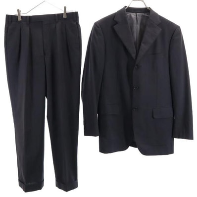 BURBERRY BLACK LABEL バーバリーブラックレーベル 三陽商会 日本製 チェック スーツ 上下セットアップ 38R 紺系