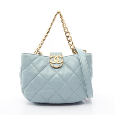 シャネル CHANEL マトラッセ 2WAY ショルダーバッグ バッグ ラムスキン(羊革) レディース ブルー系 AS3475 【中古】