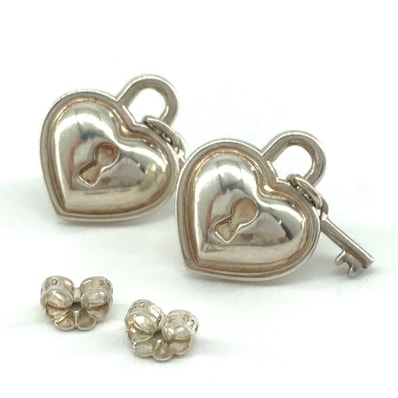 TIFFANY&Co.(ティファニー) ハート ロック Ag925 ピアス 7.45g シルバー
