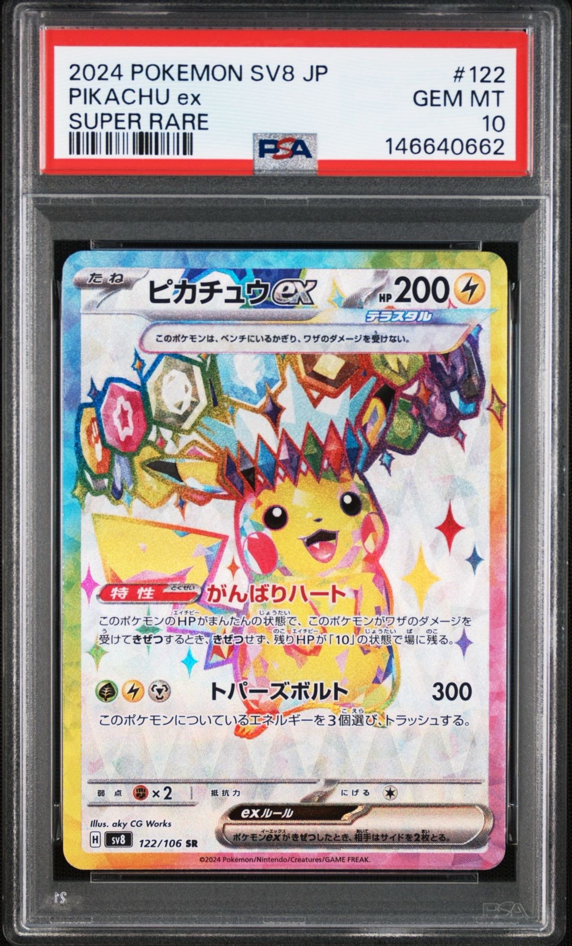 ピカチュウex SR [SV8 122/106](拡張パック「超電ブレイカー」)の新品