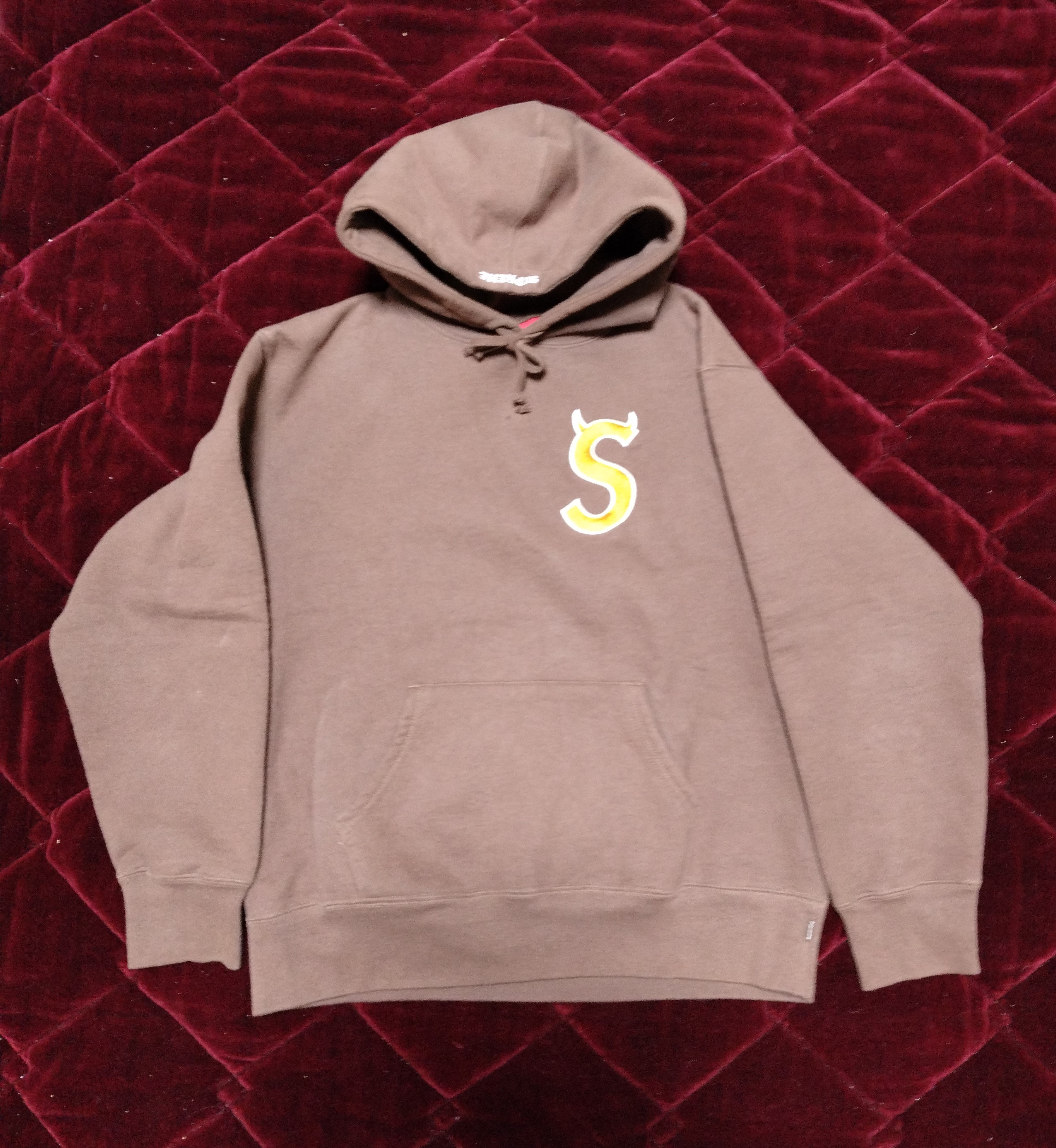 Supreme S Logo Hooded Sweatshirt "Brown" (22FW)