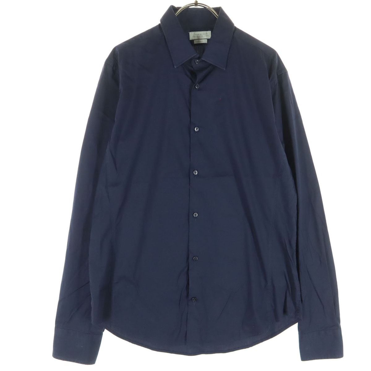 ZARA MAN ザラマン 長袖 コットンシャツ L ネイビー