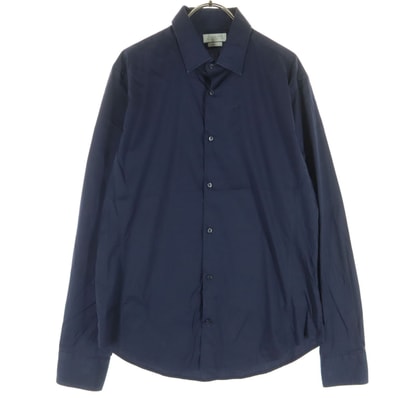 ZARA MAN ザラマン 長袖 コットンシャツ L ネイビー