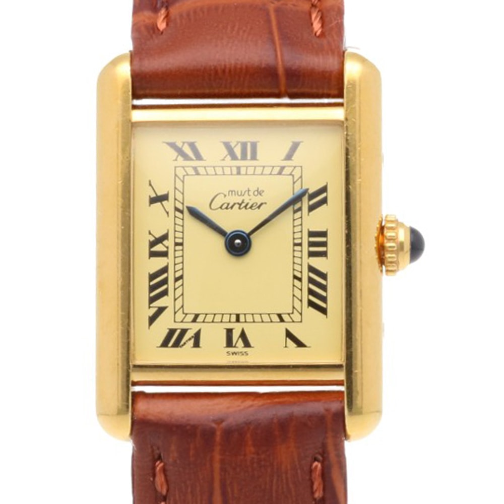 カルティエ マストタンク SM 腕時計 時計 GP 5057001 クオーツ レディース 1年保証 CARTIER  中古