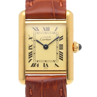 カルティエ マストタンク SM 腕時計 時計 GP 5057001 クオーツ レディース 1年保証 CARTIER 中古