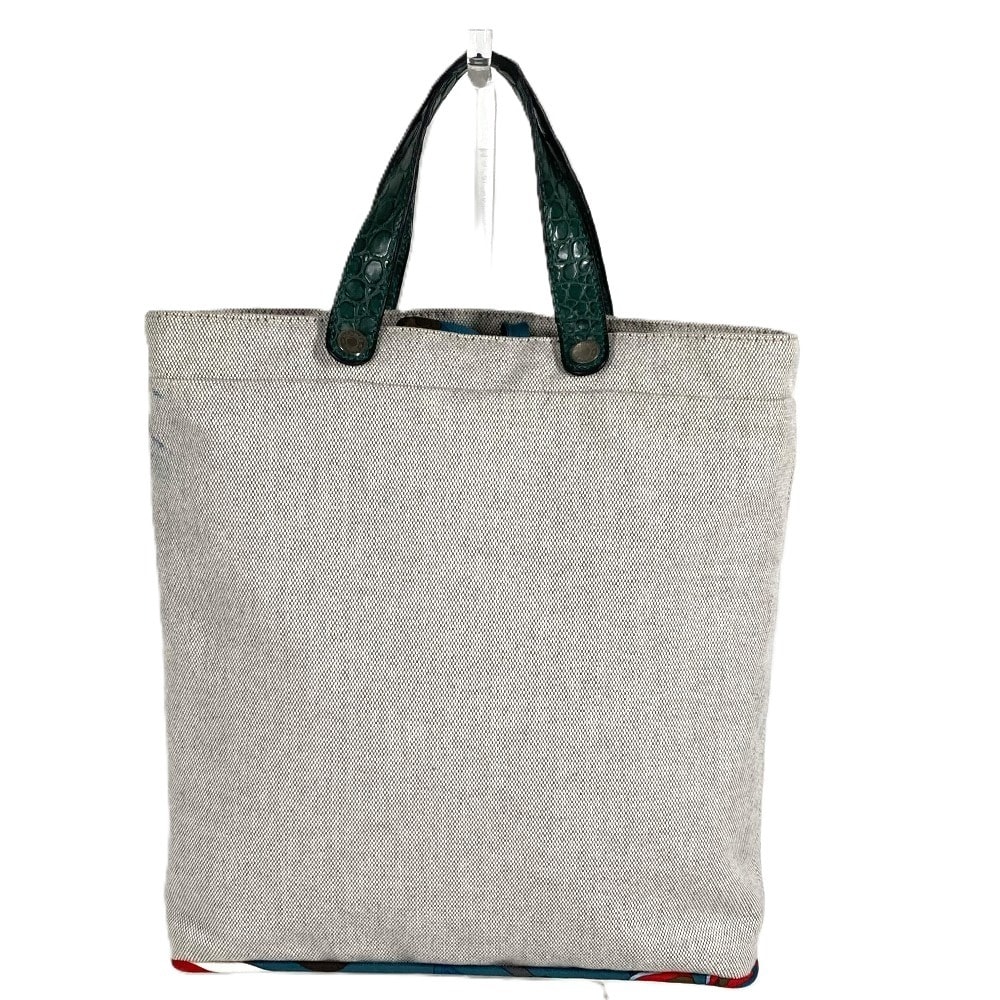 エルメス HERMES プティアッシュ カバン トートバッグ  ハンドバッグ キャンバス グリーン系