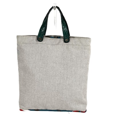 エルメス HERMES プティアッシュ カバン トートバッグ ハンドバッグ キャンバス グリーン系