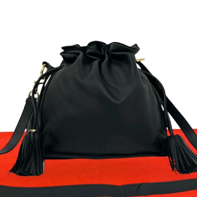 LOEWE ロエベ フラメンコ アナグラム ロゴ レザー ショルダーバッグ ブラック
245-2